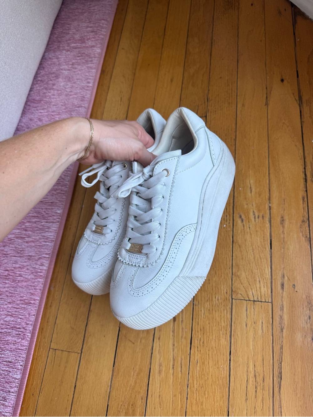 favorite daughter x dr.scholls platform white sneaker collab